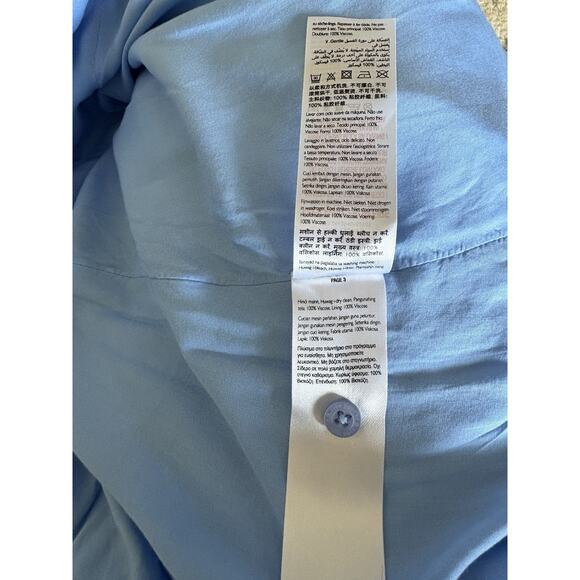 Jack Wills Full Button Down Mini Dress Size 6, Blue White Floral Y2K Cottage 90s - Picture 11 of 12